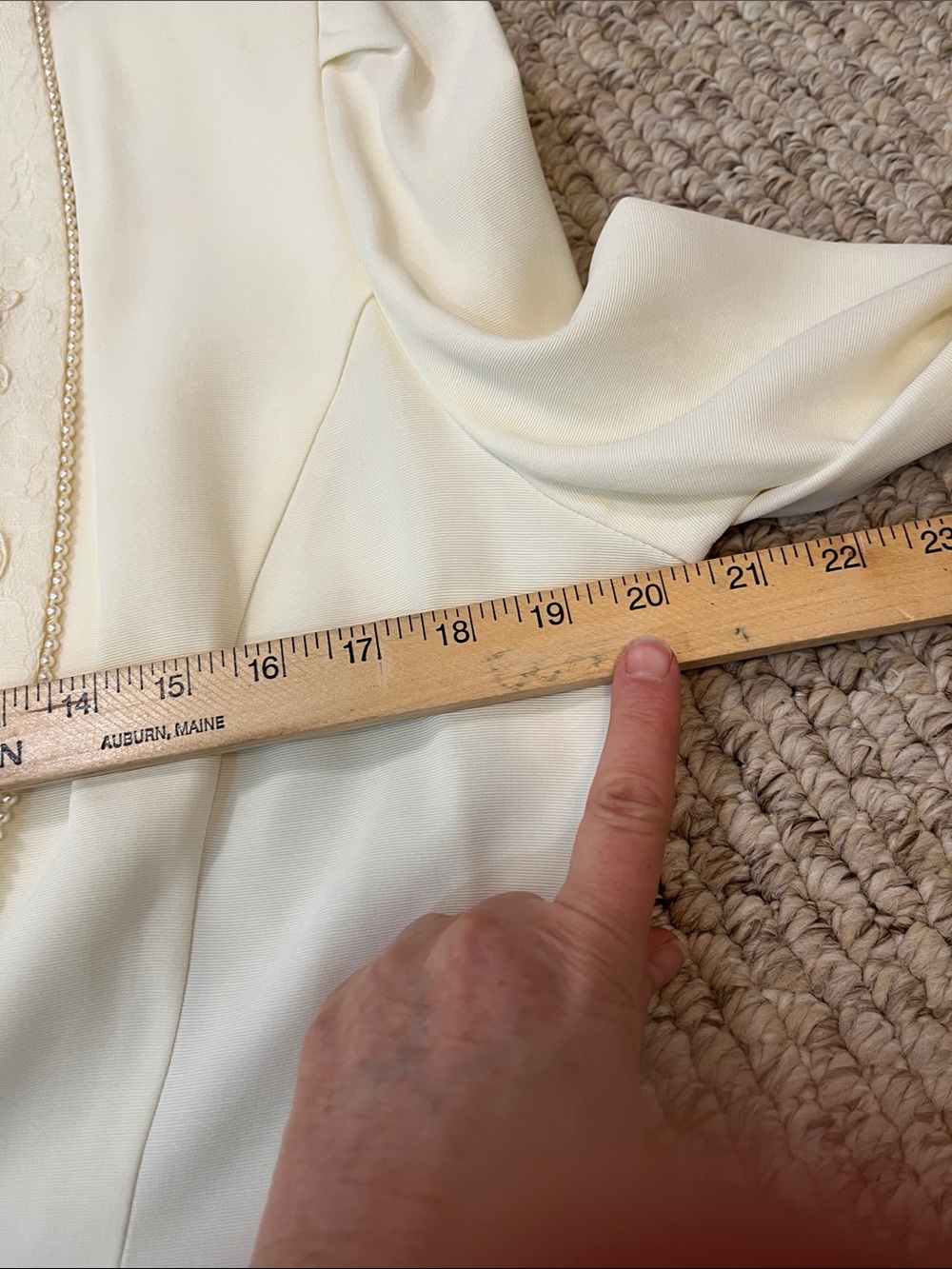 Elegant Ivory Women's Wedding Skirt Suit with Embroidered Shawl Collar size 9/10 - Picture 10 of 17